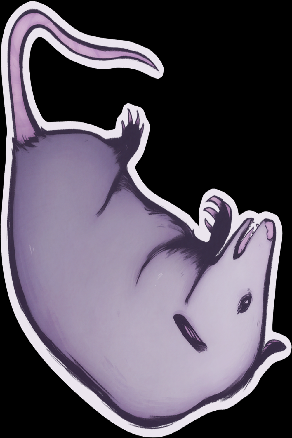 sticker design: play-dead possum