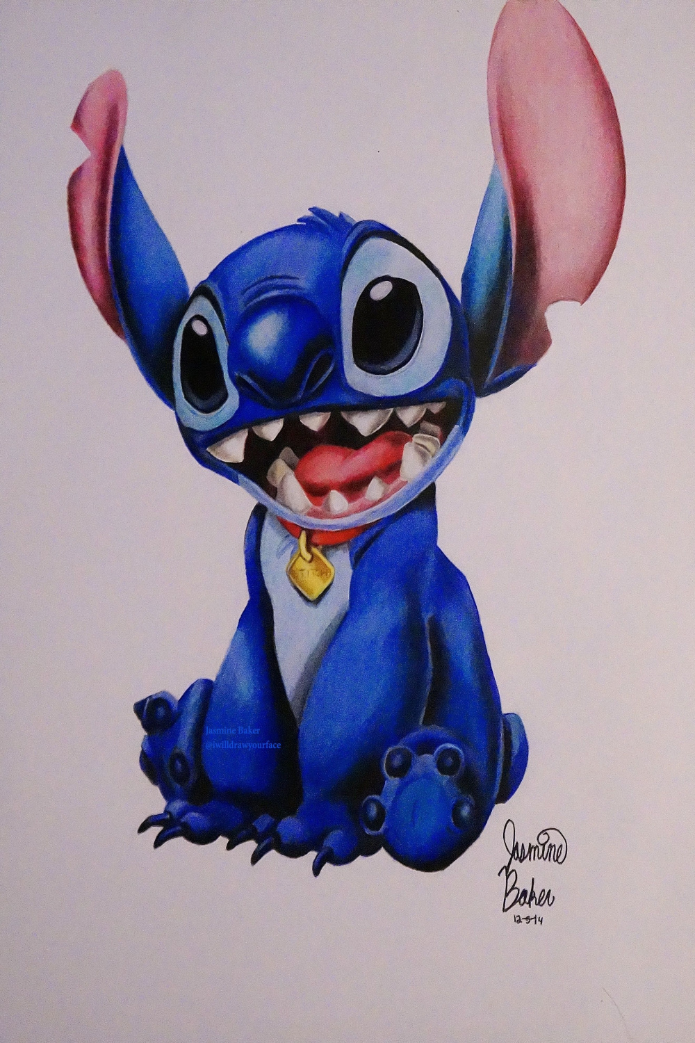 Stitch" Marker and colored pencil, from  #liloandstitch  Lilo