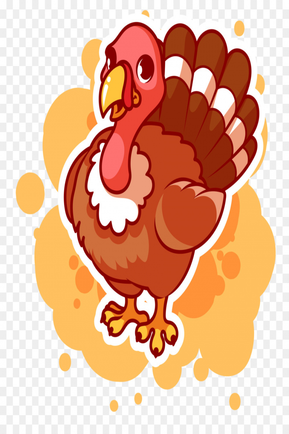 Thanksgiving Turkey Drawing png download -  - Free