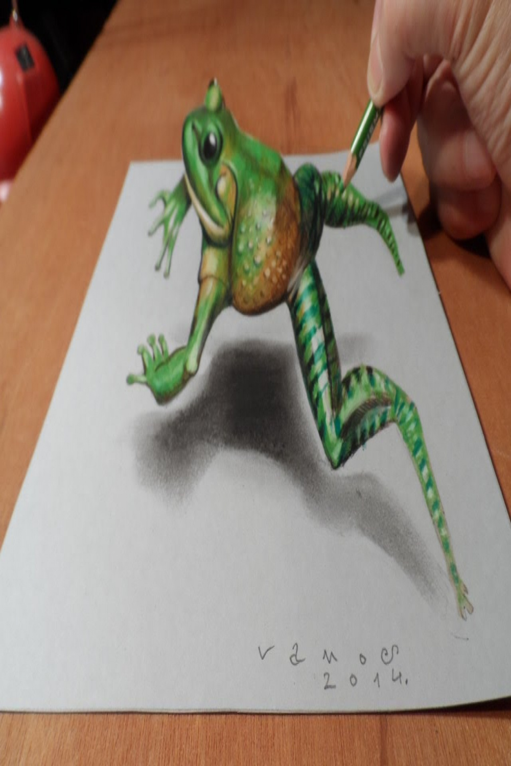 Trick Art, Drawing D Jumping Frog, Time Lapse - YouTube  d