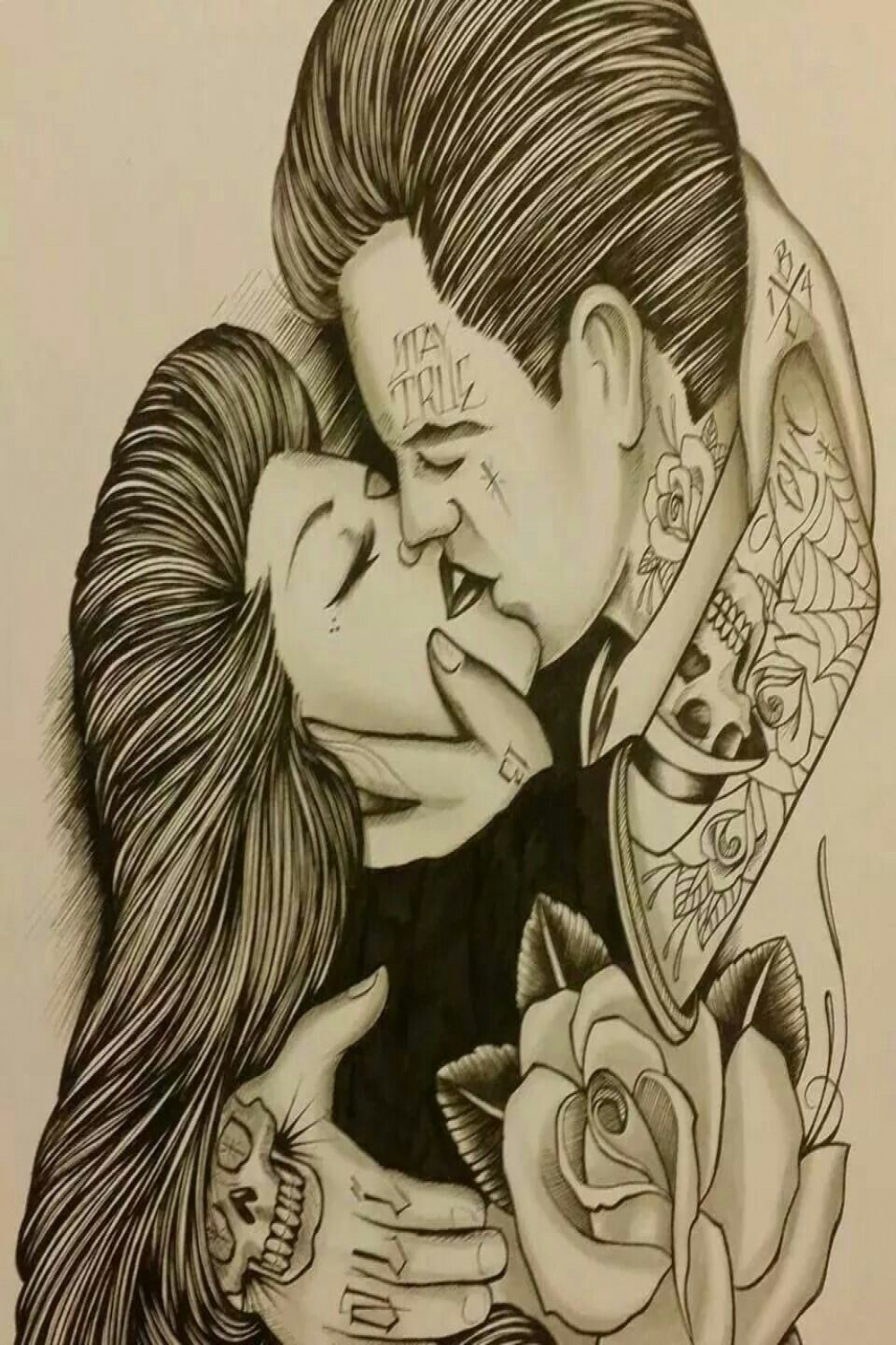 True gangster love!  Chicano drawings, Chicano art, Cholo art