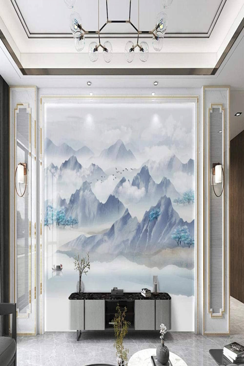 TV Wall Background Wall Custom Landscape Drawing Board Decorative