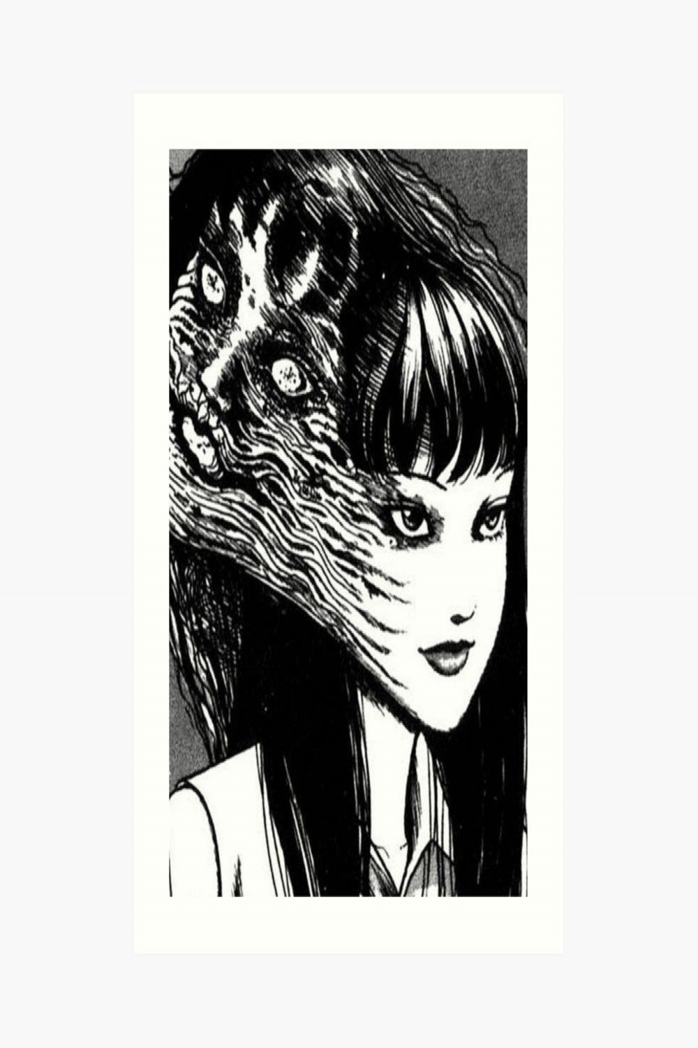 TWO FACES by Junji Ito  Dark art illustrations, Anime girl