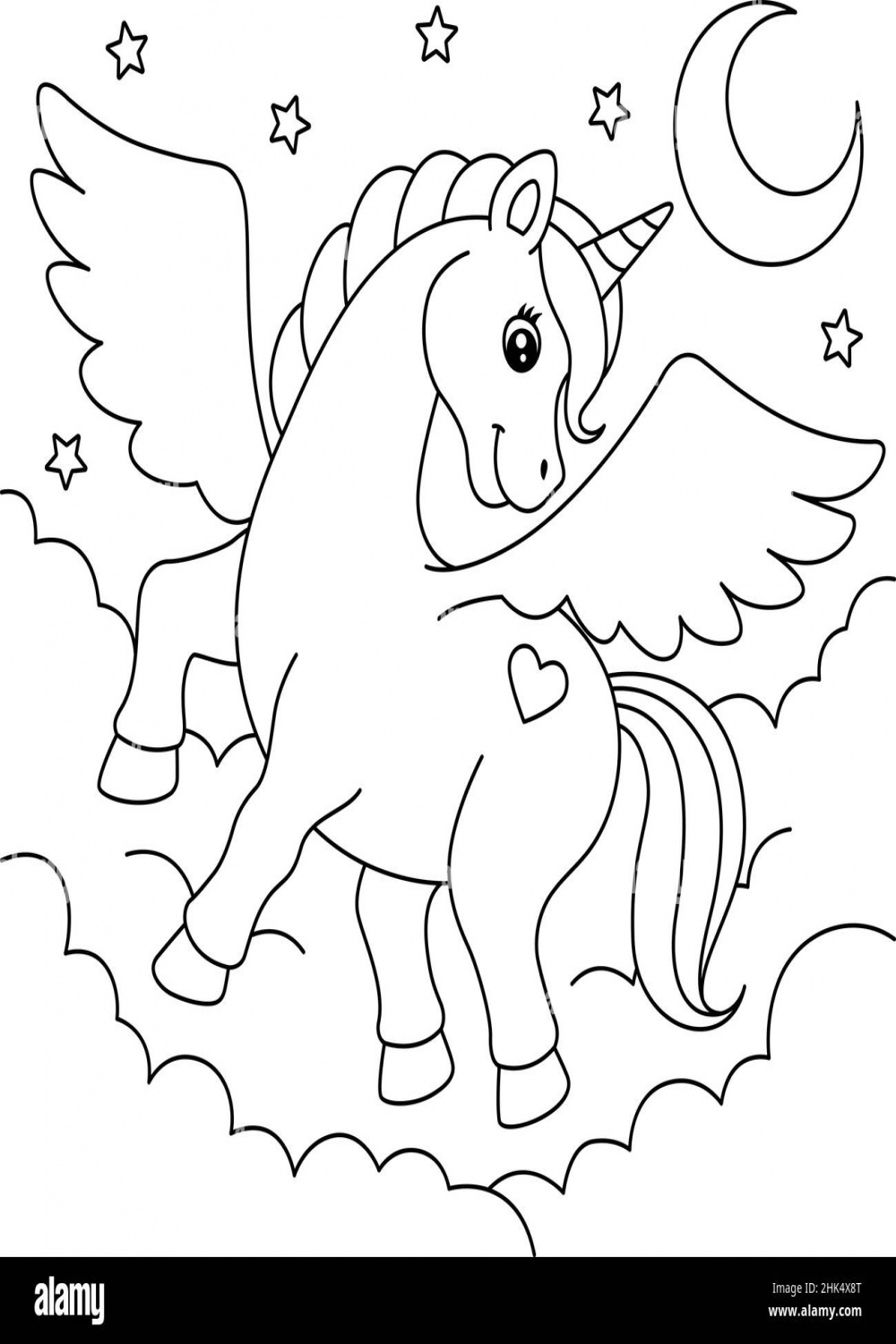 Unicorn for coloring hi-res stock photography and images - Alamy