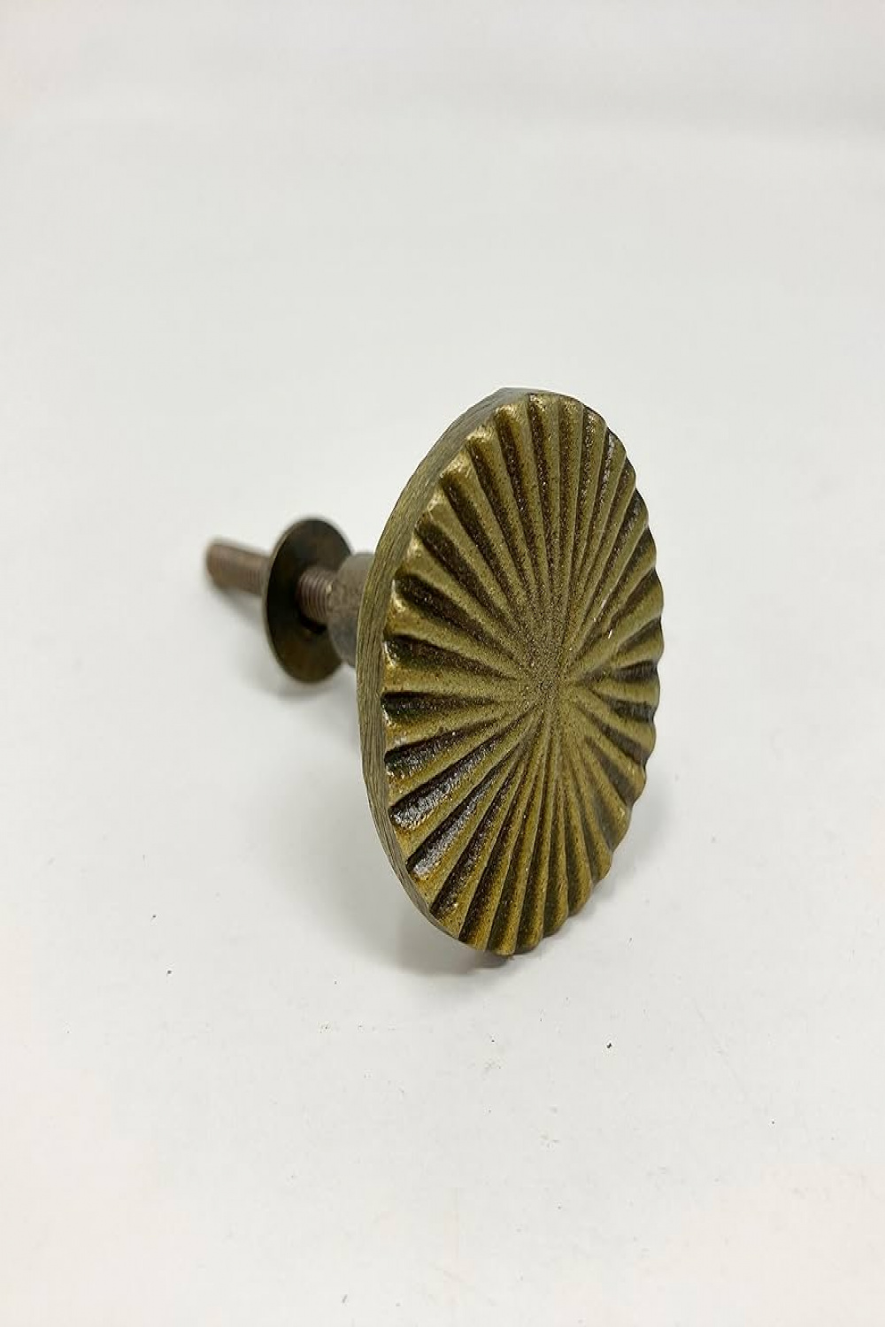 Vintage Art Deco Round Fan Iron Drawer Pull Rustic Cabinet Door Handle Door  Knobs (Antique Brass)