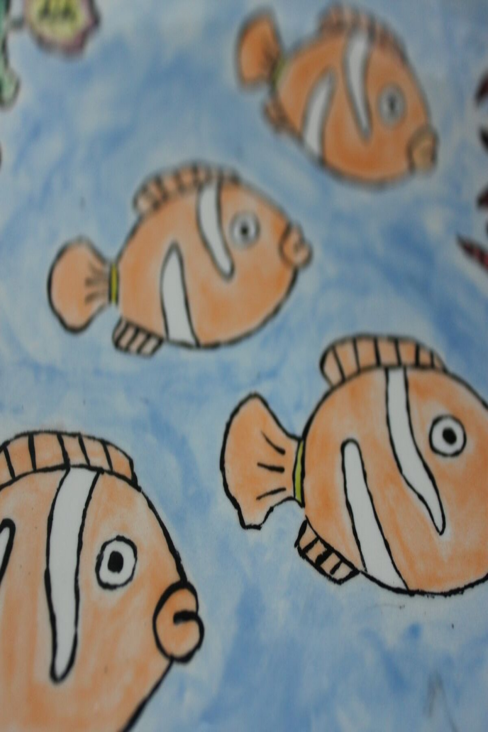 Vintage YK Clown Fish Coral Reef Ceramic Art Pottery Plate Artist Signed  Kim