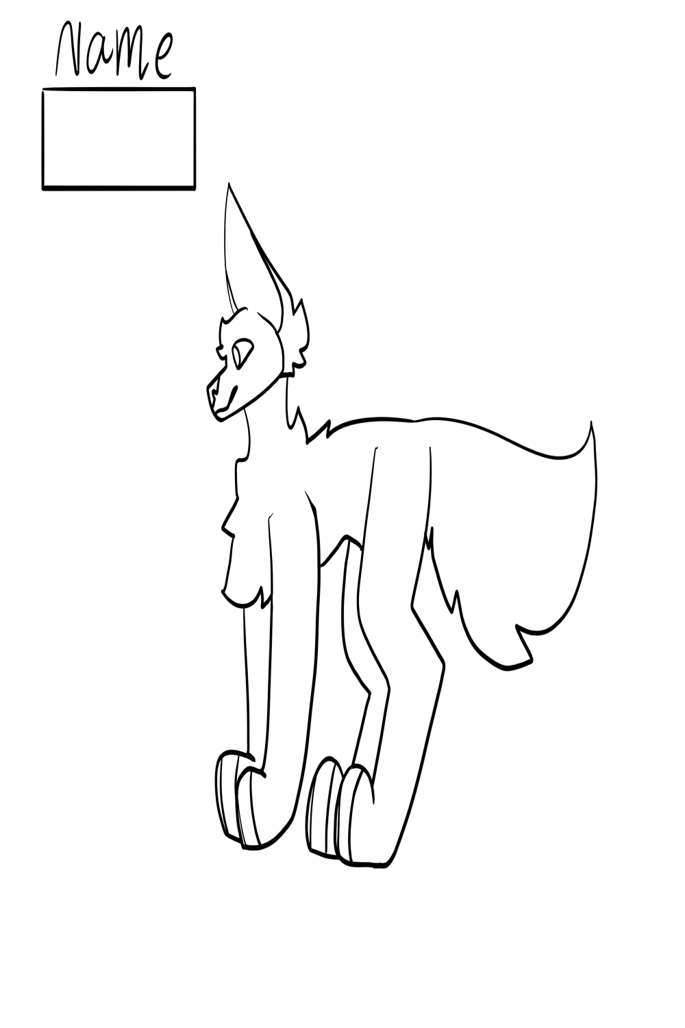 Wolf/fox drawing base (free) by thattundrawolf on DeviantArt