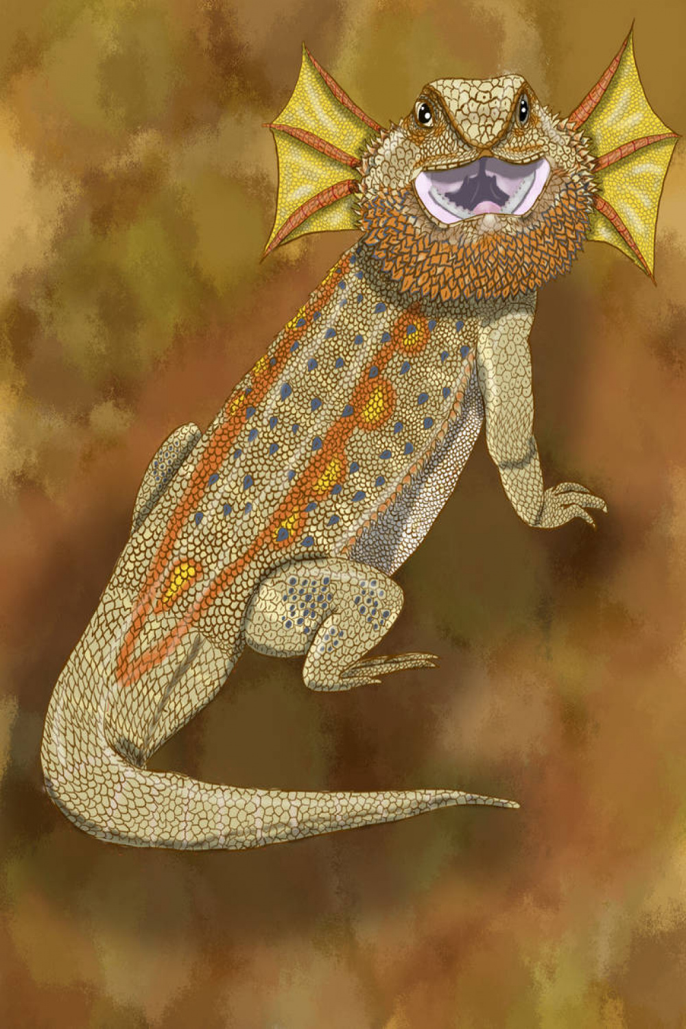 Yellow Spotted Lizard by roxxwulf on DeviantArt