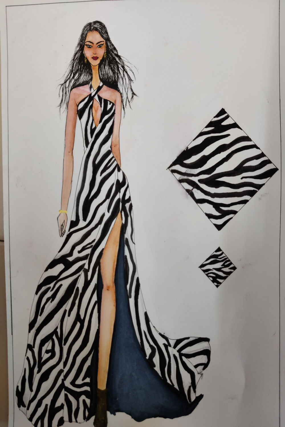 ZEBRA PRINT  Fashion illustration sketches dresses, Fashion