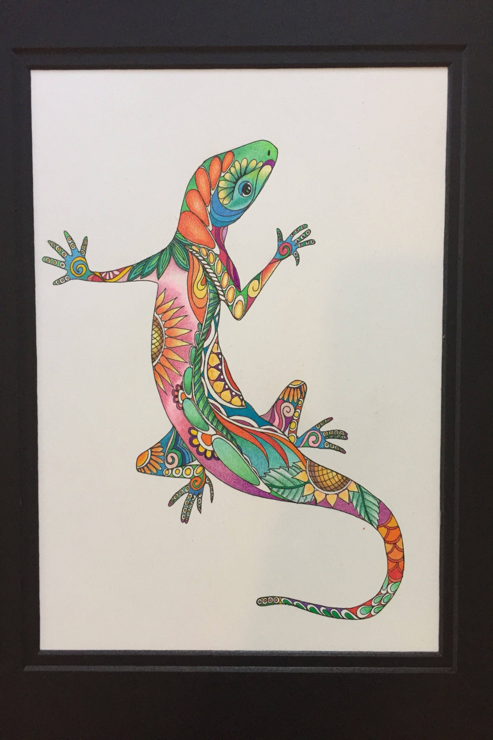 Zentangle Lizard Colored Lizard Lizard Art Colored - Etsy
