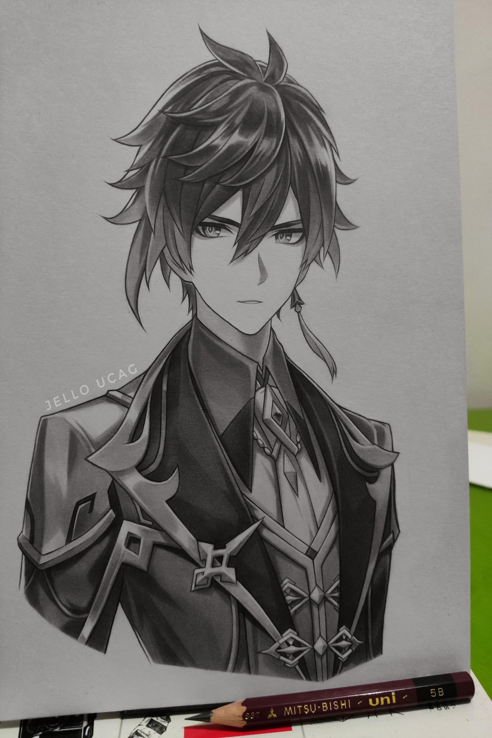 Zhongli pencil drawing : r/Genshin_Impact