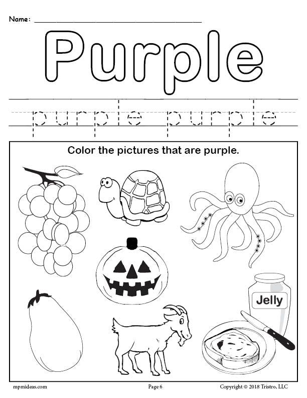50+ Color Purple Coloring Pages 15