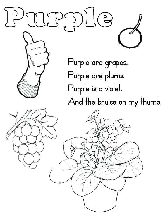 50+ Color Purple Coloring Pages 35