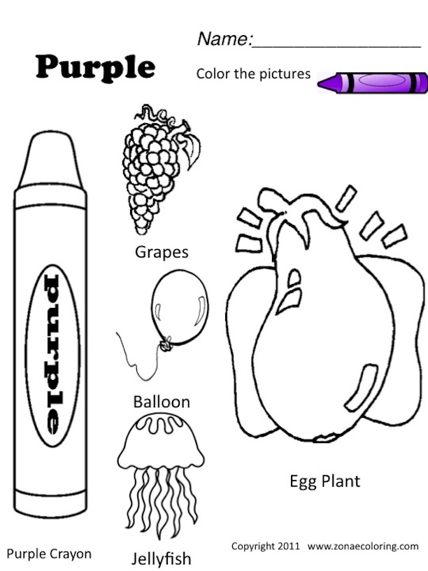 50+ Color Purple Coloring Pages 52