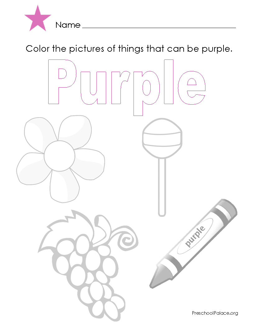 50+ Color Purple Coloring Pages 67