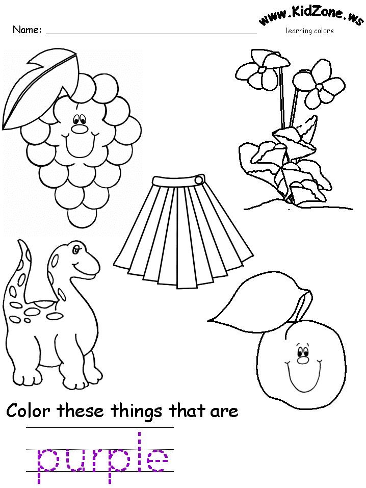 50+ Color Purple Coloring Pages 75