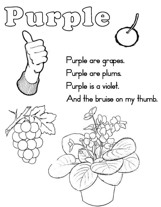 50+ Color Purple Coloring Pages 87