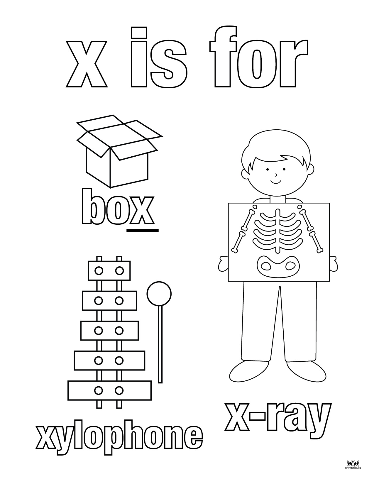 77 Letter X Coloring Pages 11