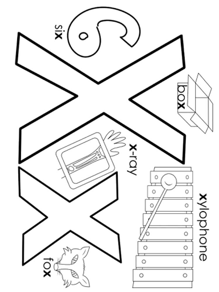 77 Letter X Coloring Pages 32