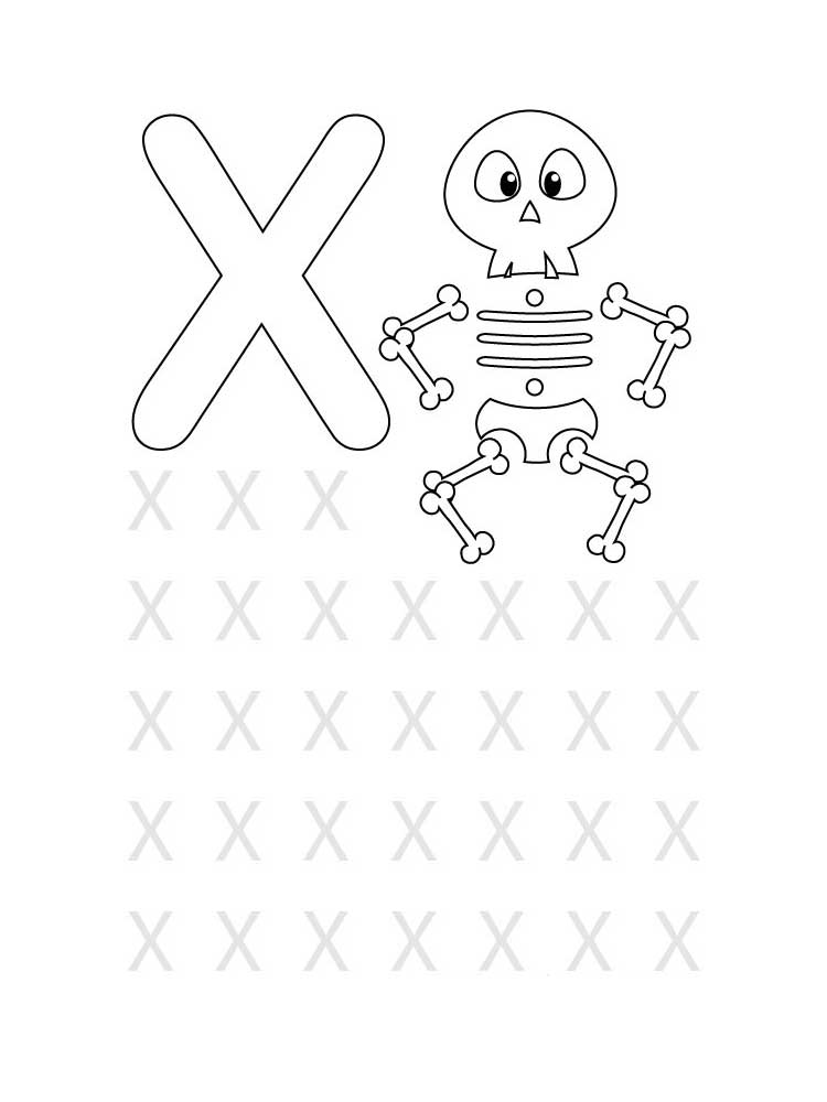 77 Letter X Coloring Pages 49