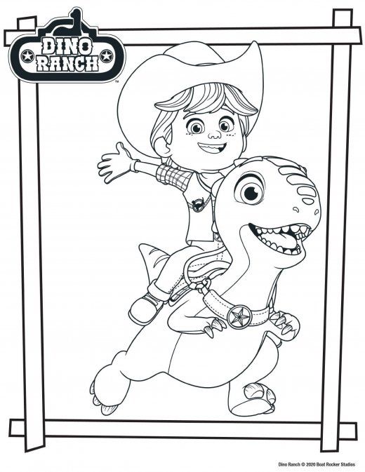 Amazing 50+ Dino Ranch Coloring Page 10