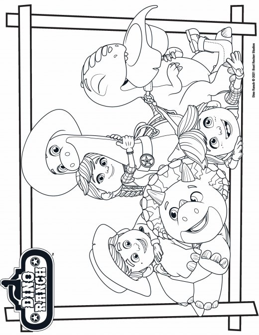 Amazing 50+ Dino Ranch Coloring Page 12