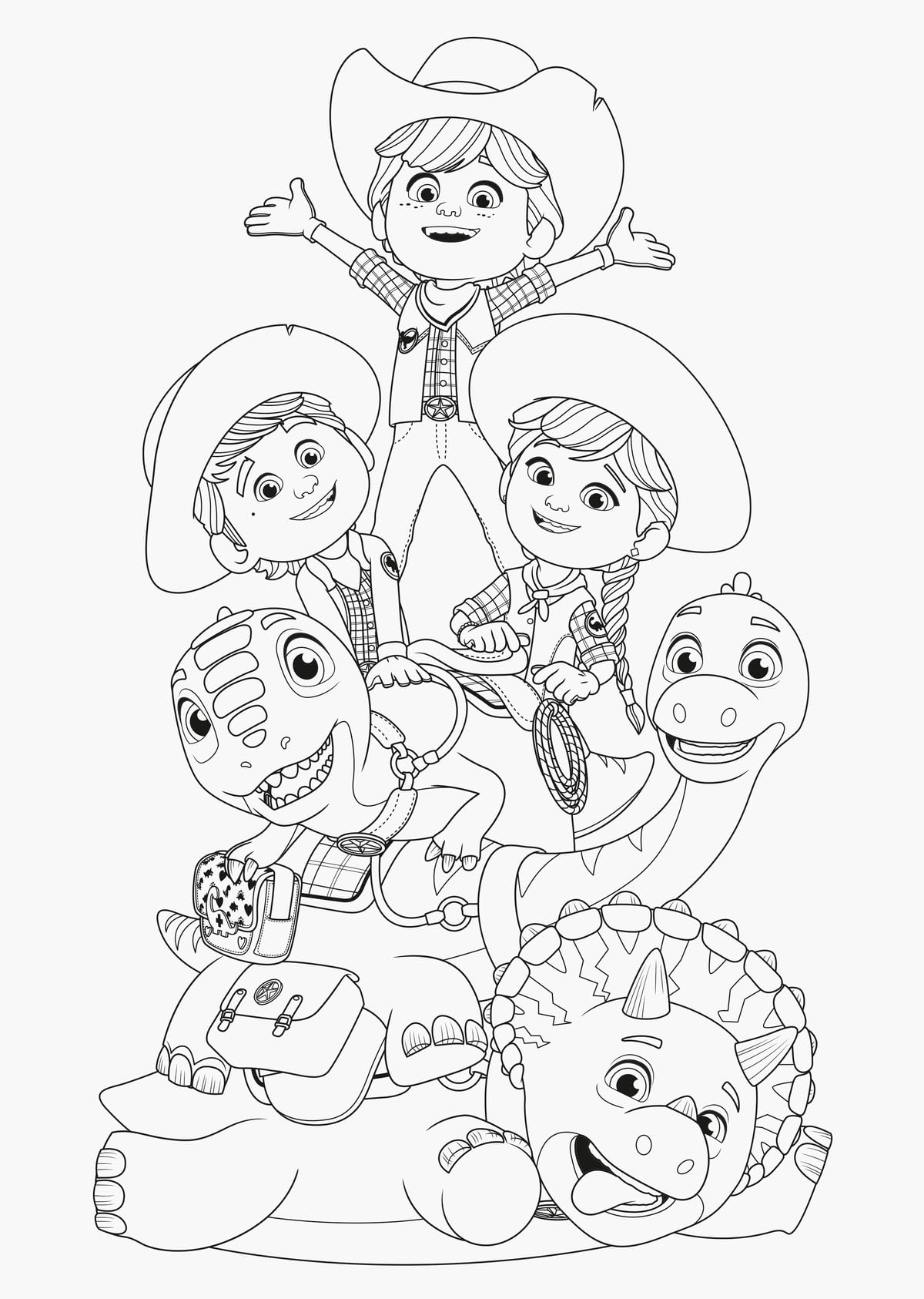 Amazing 50+ Dino Ranch Coloring Page 16