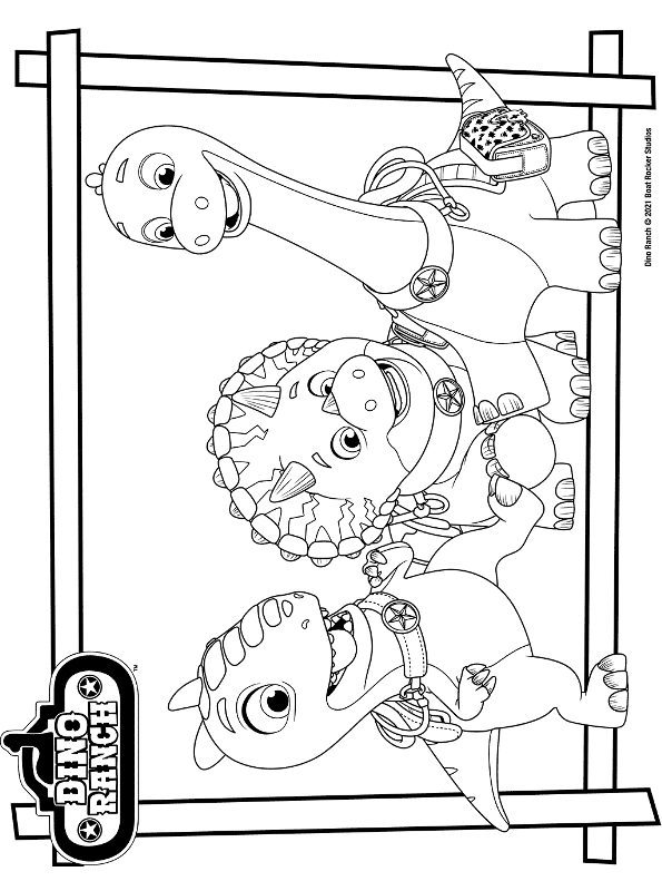 Amazing 50+ Dino Ranch Coloring Page 17
