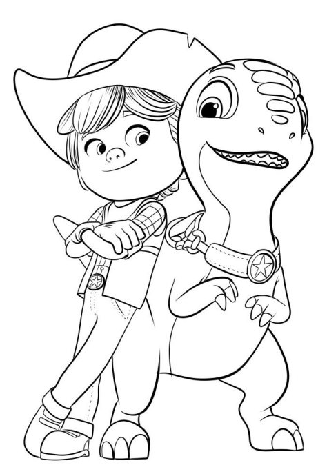 Amazing 50+ Dino Ranch Coloring Page 2