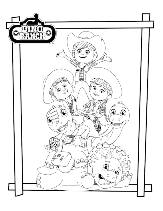 Amazing 50+ Dino Ranch Coloring Page 3