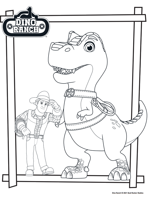 Amazing 50+ Dino Ranch Coloring Page 4