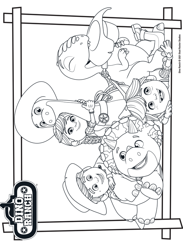 Amazing 50+ Dino Ranch Coloring Page 5