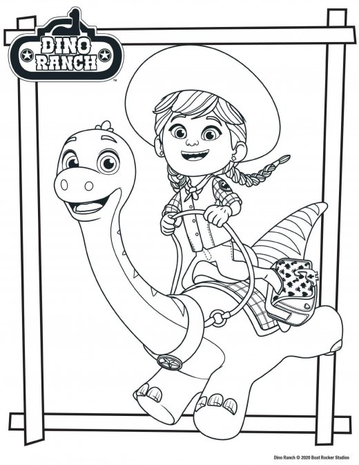 Amazing 50+ Dino Ranch Coloring Page 6