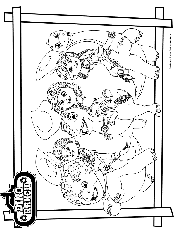 Amazing 50+ Dino Ranch Coloring Page 77