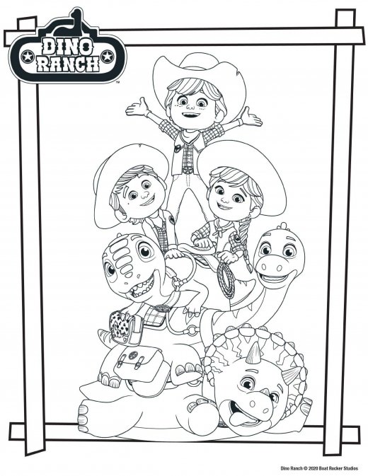 Amazing 50+ Dino Ranch Coloring Page 8