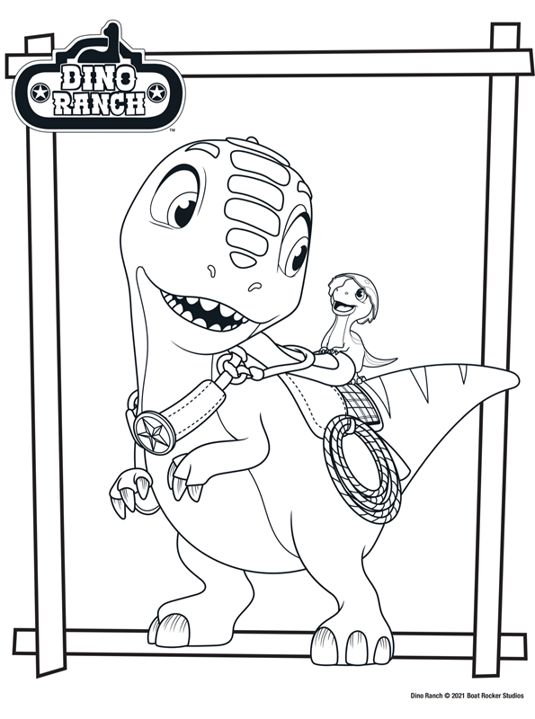 Amazing 50+ Dino Ranch Coloring Page 9