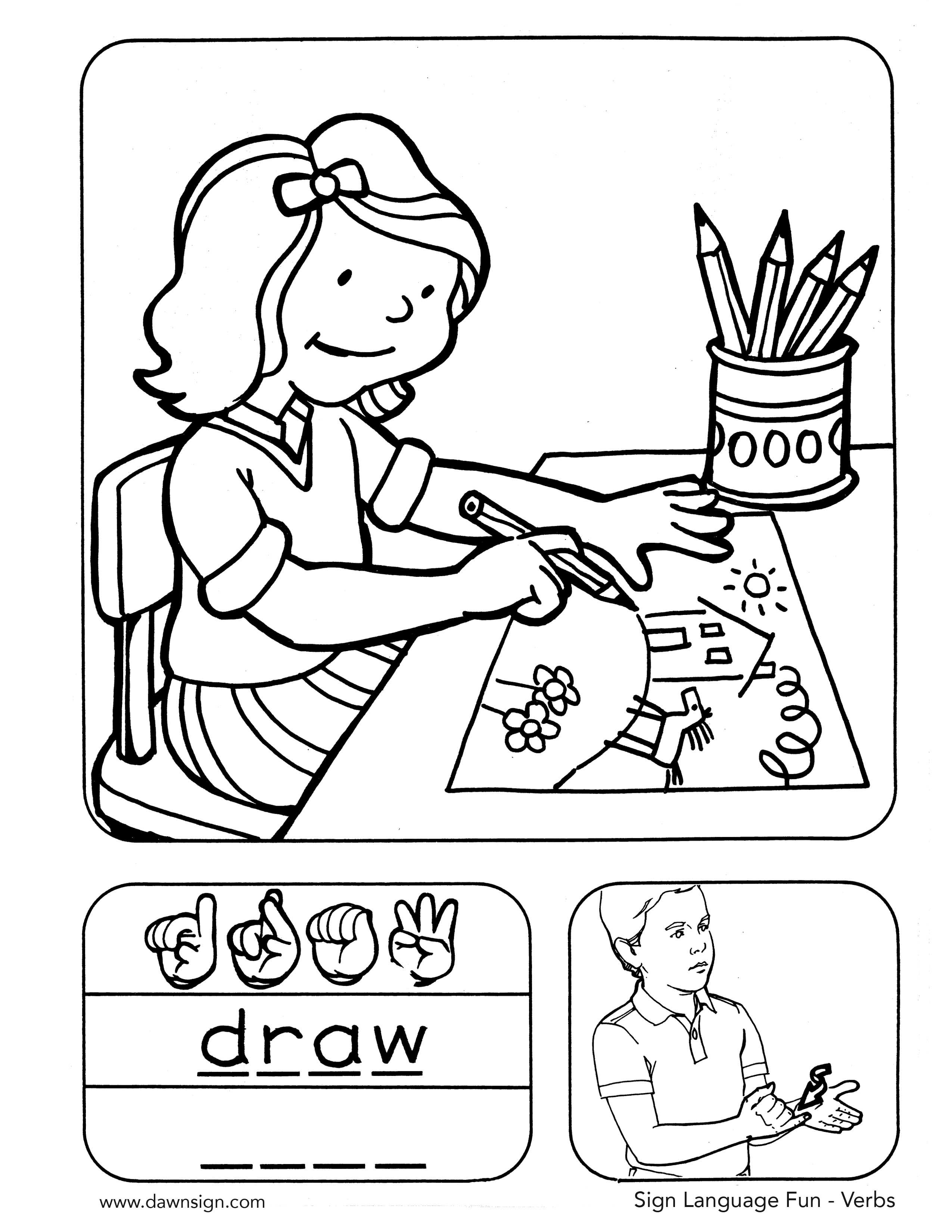 Asl Sign For Coloring 25