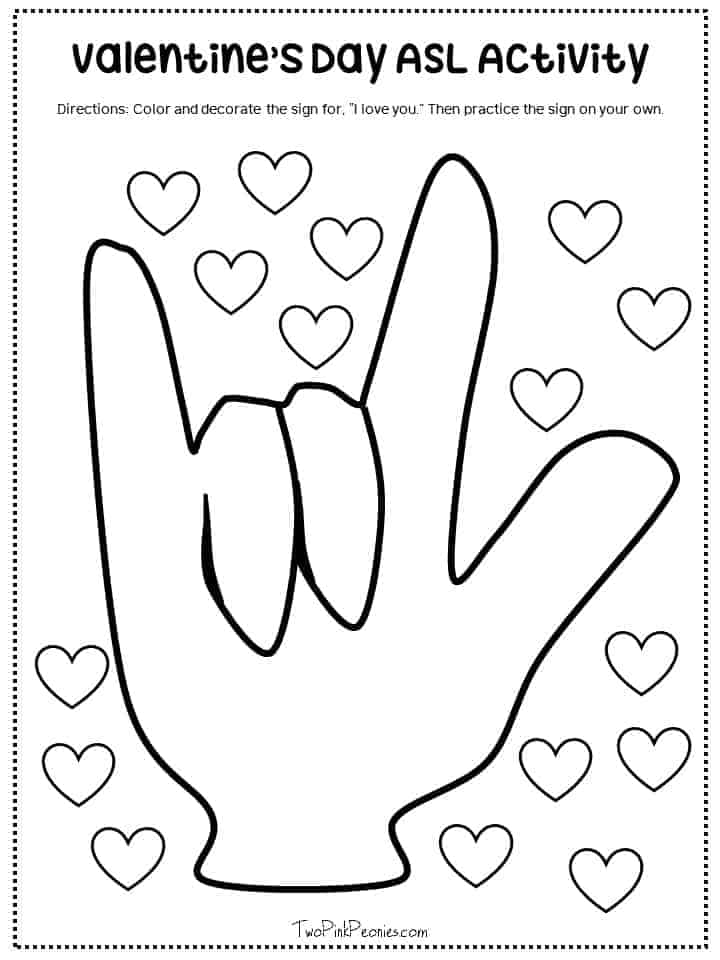 Asl Sign For Coloring 3
