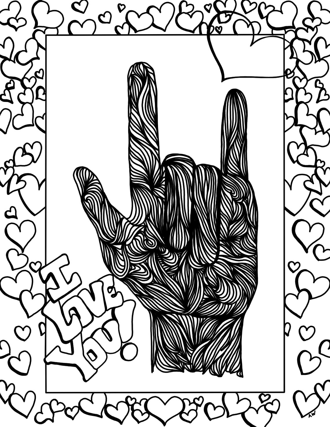 Asl Sign For Coloring 30