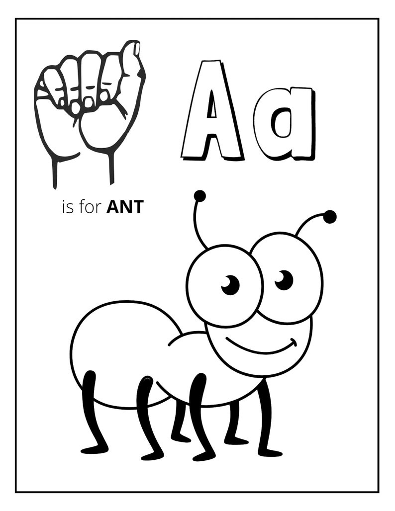 Asl Sign For Coloring 33