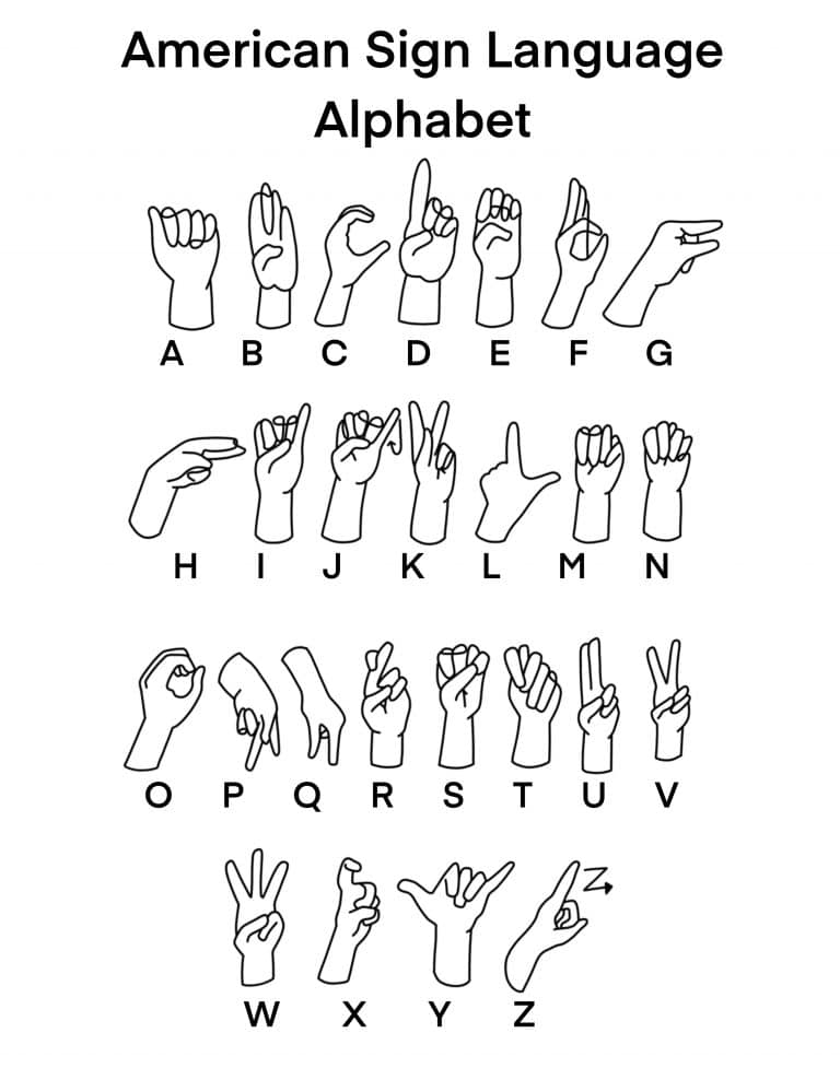 Asl Sign For Coloring 39