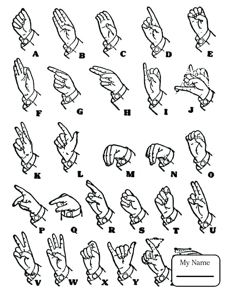 Asl Sign For Coloring 40