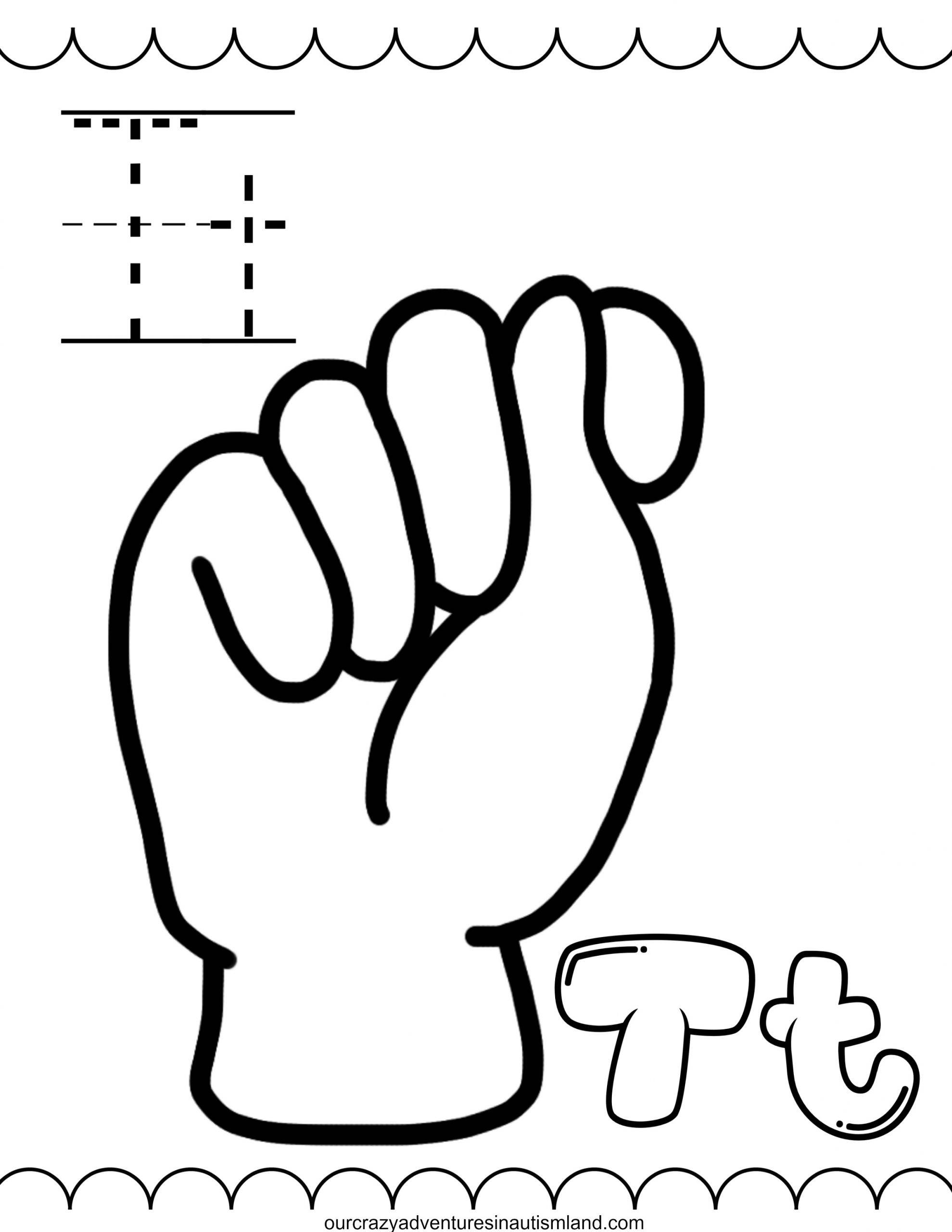 Asl Sign For Coloring 53
