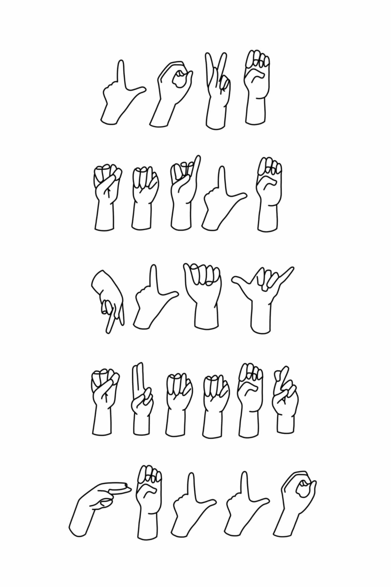 Asl Sign For Coloring 57