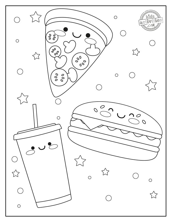 Best 50+ Cute Food Coloring Pages 28