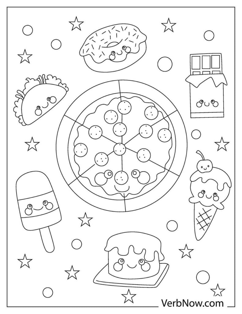Best 50+ Cute Food Coloring Pages 39