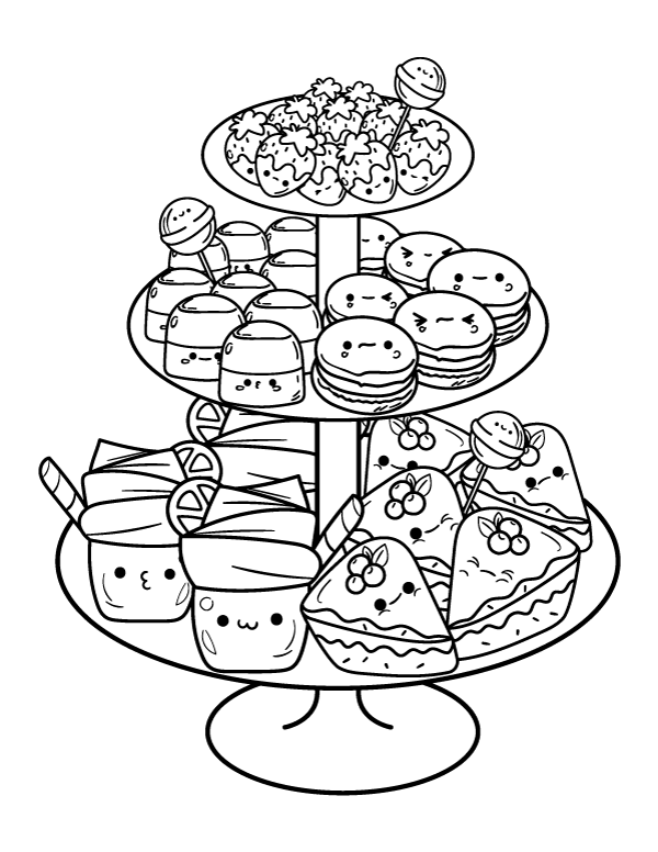 Best 50+ Cute Food Coloring Pages 41