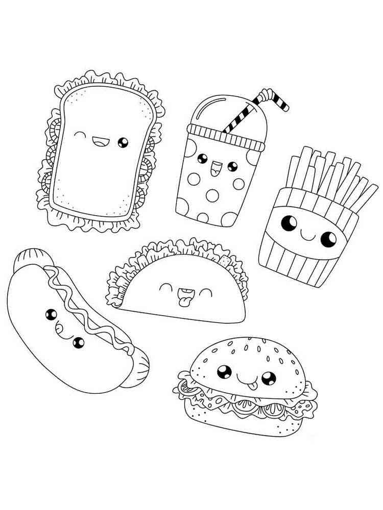 Best 50+ Cute Food Coloring Pages 58