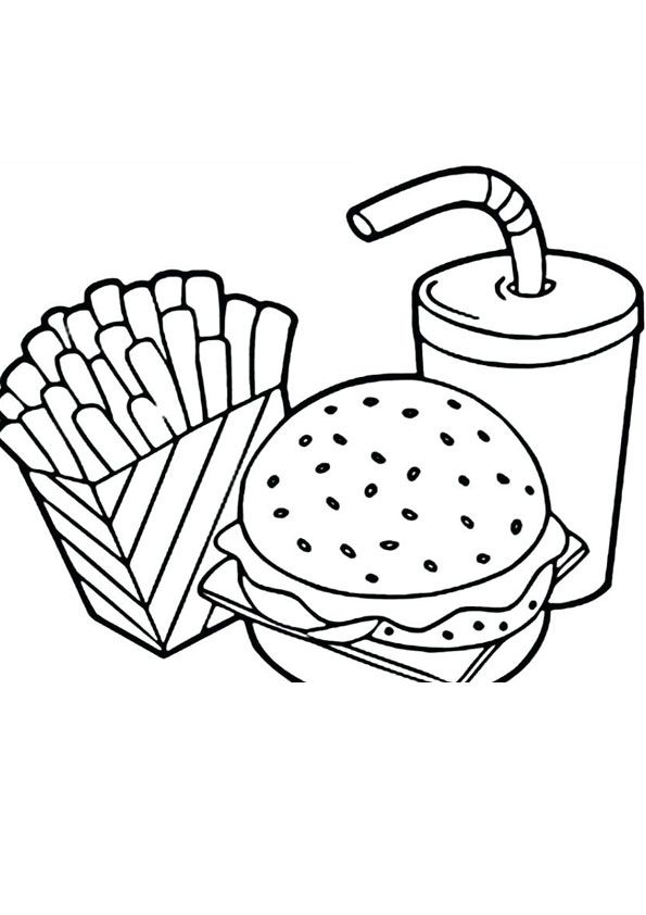 Best 68+ Funny Food Coloring Pages 20