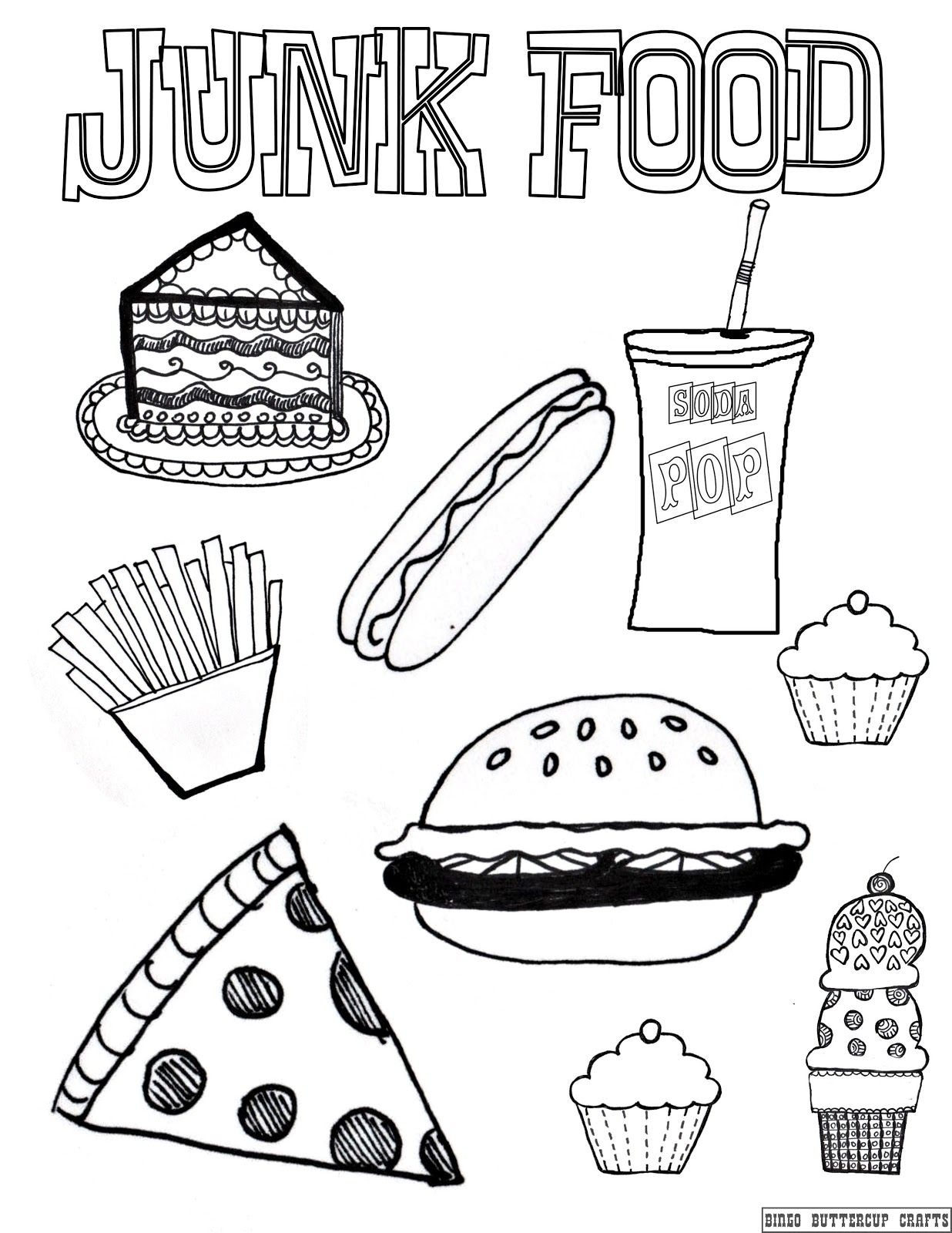 Best 68+ Funny Food Coloring Pages 48